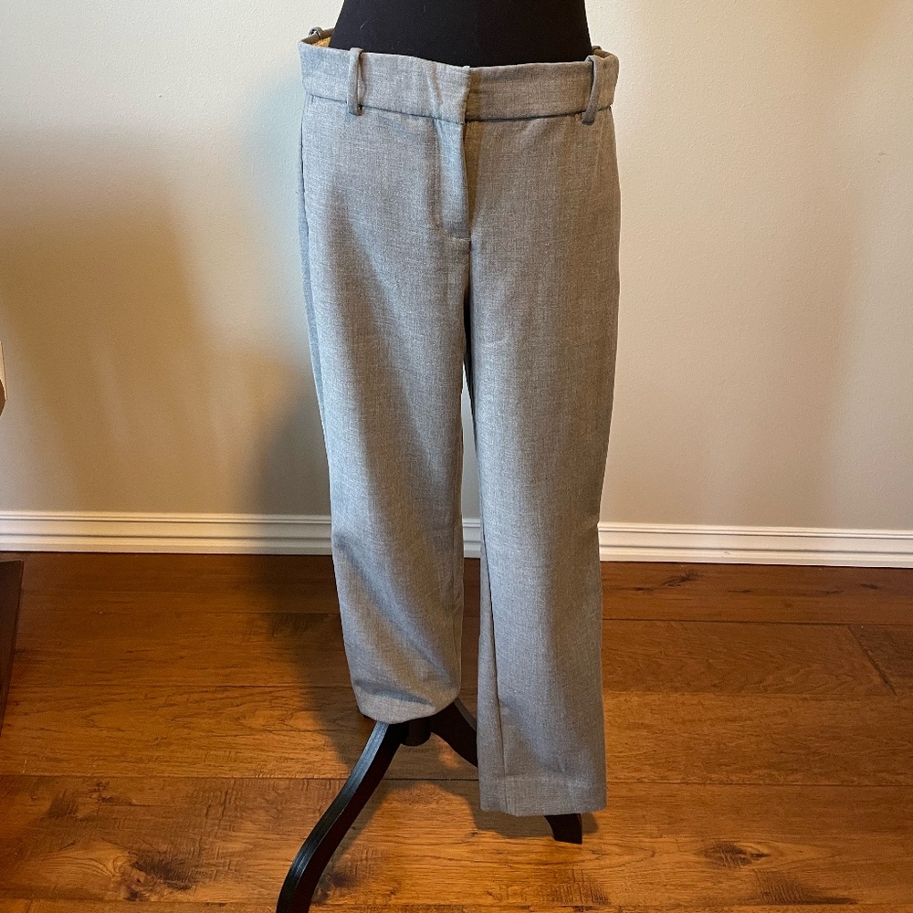 J Crew slim fit slacks, grey, size 12